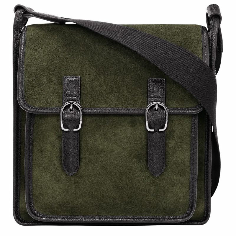 Khaki Longchamp Le Foulonne M Women's Crossbody Bags